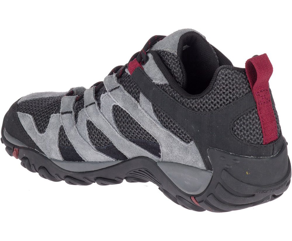 Buty Sportowe Merrell Męskie Szare/Czarne - Alverstone Wide Width - 857469-SRE